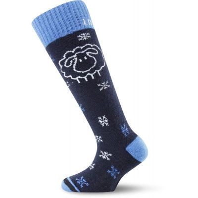 LASTING SJW modré dětské lyžařské ponožky  | 24-28 (XXS), 29-33 (XS), 34-37 (S)
