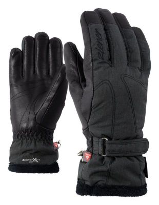 ZIENER KALANA GTX black melange dámské lyžařské rukavice  | 7, 7,5