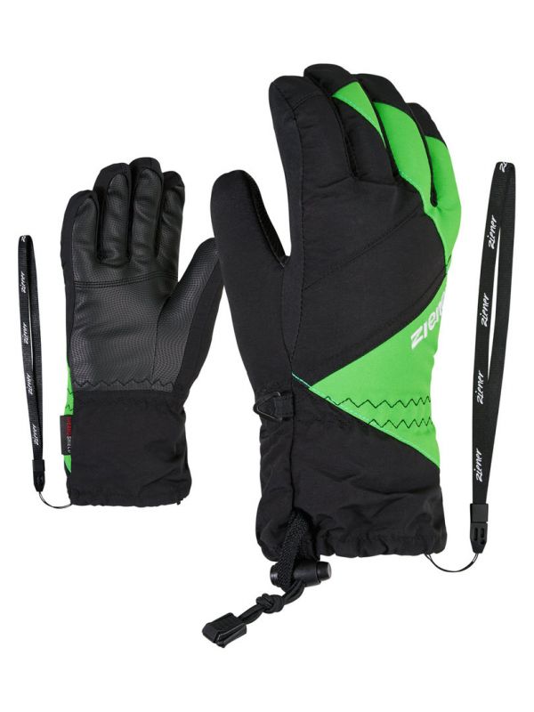 ZIENER AGIL AS® JUNIOR dětské lyžařské rukavice black green 19/20