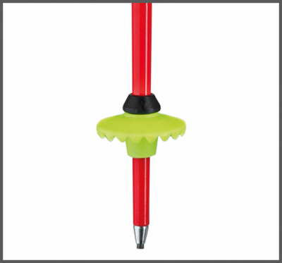 LEKI WCR Lite SL 3D fluorescent red-black-neonyellow juniorské sjezdové hole