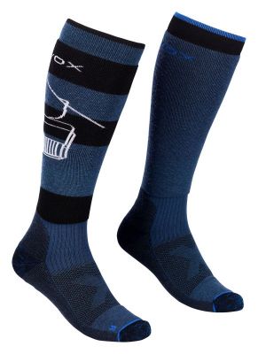 ORTOVOX FREE RIDE LONG SOCKS M ponožky petrol blue 22/23 | 39-41, 45-47