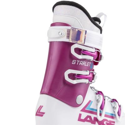 LANGE STARLET 60 white/star pink dětské sjezdové boty