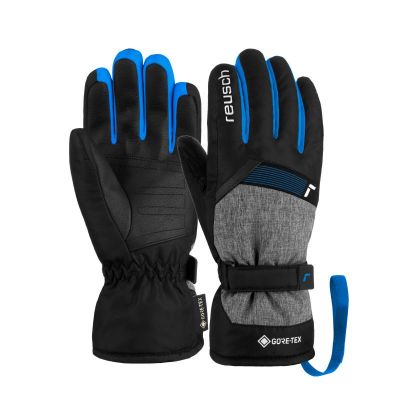REUSCH FLASH GORE-TEX Junior black/black melange/brilliant blue dětské lyžařské rukavice  | 6,5