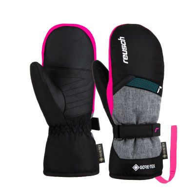 REUSCH FLASH GORE-TEX Junior Mitten black/black melange/pink glo dětské lyžařské rukavice  | 4