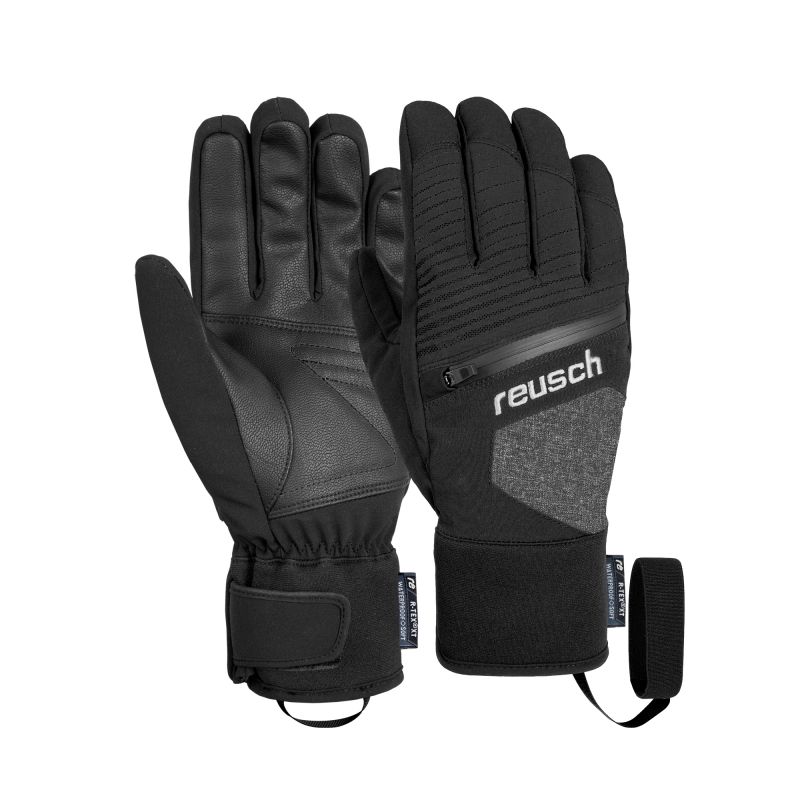 REUSCH THEO R-TEX® XT black melange/black lyžařské rukavice