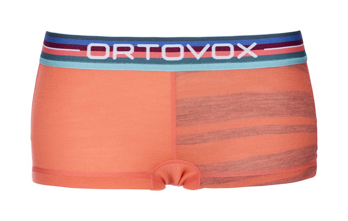 ORTOVOX 185 ROCK'N'WOOL HOT PANTS W coral dámské boxerky