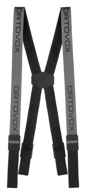 ORTOVOX LOGO SUSPENDERS grey blend kšandy