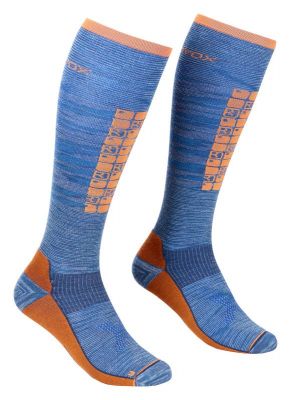 ORTOVOX SKI COMPRESSION LONG SOCKS M safety blue pánské ponožky  | 39-41, 45-47