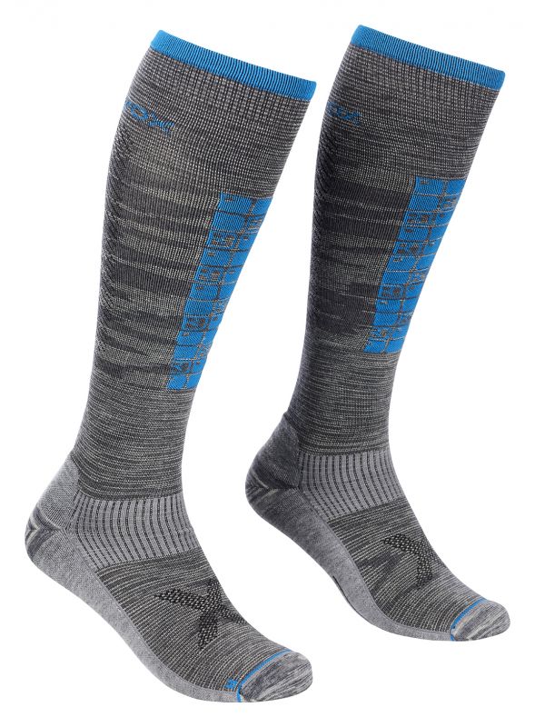 ORTOVOX SKI COMPRESSION LONG SOCKS M grey blend pánské ponožky