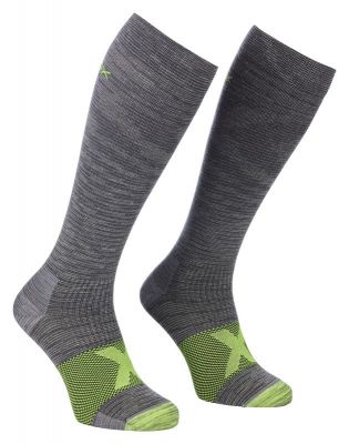 ORTOVOX TOUR COMPRESSION LONG SOCKS M grey blend pánské ponožky  | 39-41, 45-47