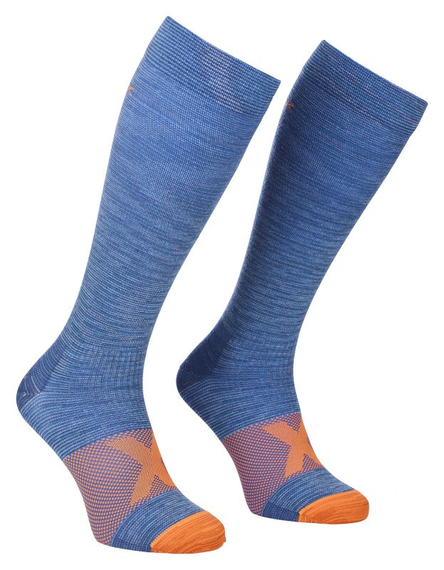 ORTOVOX TOUR COMPRESSION LONG SOCKS M safety blue pánské ponožky