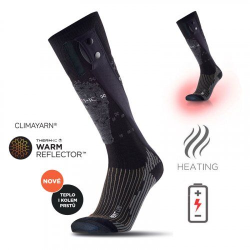 THERM-IC POWER SOCK HEAT FUSION UNI black vyhřívané ponožky