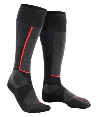 FALKE ST4 WOOL WOMAN black/mix dámské lyžařské ponožky  | 35-36, 37-38, 39-40, 41-42