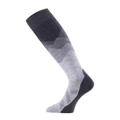 LASTING FWM šedé lyžařské ponožky  | 34-37 (S), 38-41 (M), 42-45 (L)