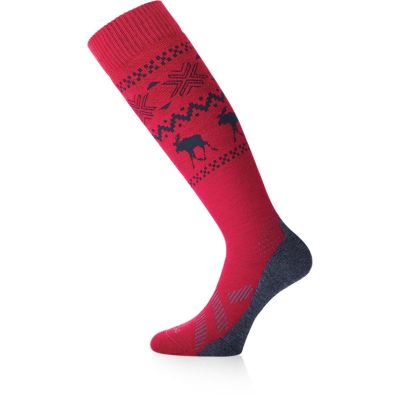  LASTING FWW červené lyžařské ponožky  | 34-37 (S), 38-41 (M), 42-45 (L)