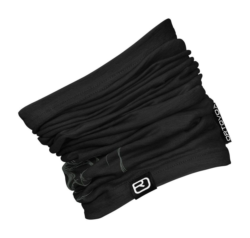 ORTOVOX 120 TEC LOGO NECKWARMER black raven nákrčník