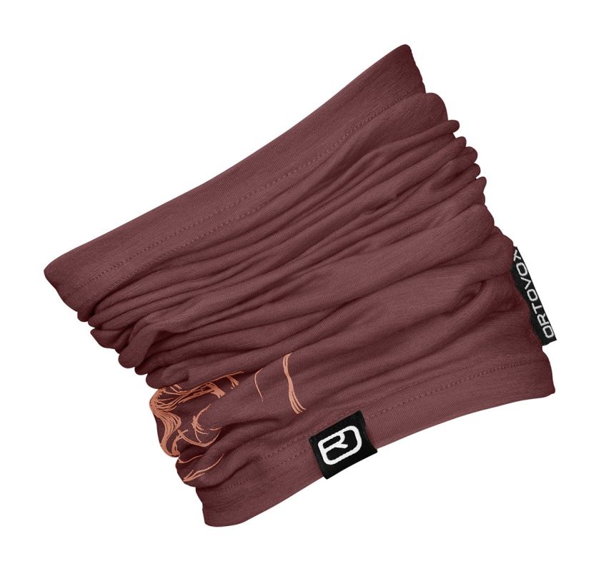 ORTOVOX 120 TEC LOGO NECKWARMER mountain rose nákrčník