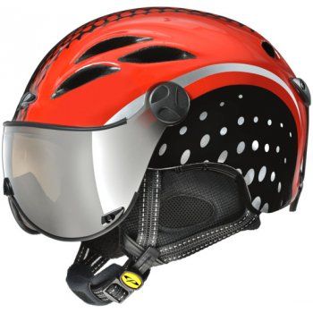 CP CURAKO sport design red/silver/black lyžařská helma