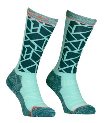 ORTOVOX SKI TOUR COMPRESSION LONG SOCKS W dark pacific dámské ponožky  | 39-41