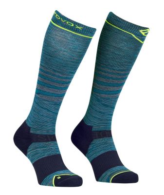 ORTOVOX SKI TOUR LT COMP LONG SOCKS M petrol blue blend ponožky  | 39-41, 45-47