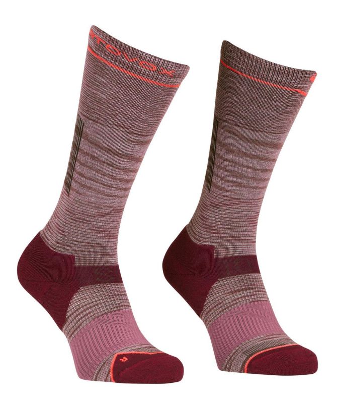 ORTOVOX SKI TOUR LT COMP LONG SOCKS W mountain rose blend dámské ponožky