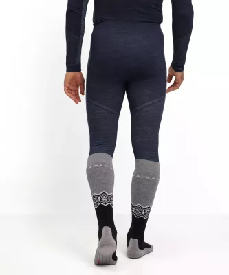 FALKE M TIGHTS WOOL-TECH space blue pánské funkční kalhoty