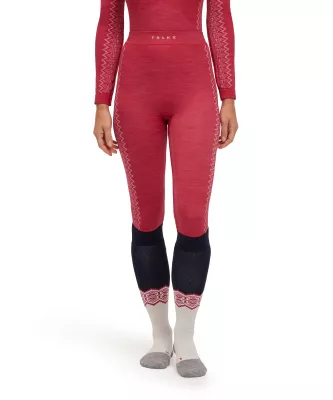 FALKE W TIGHTS WOOL-TECH red dámské funkční kalhoty  | S, M, L