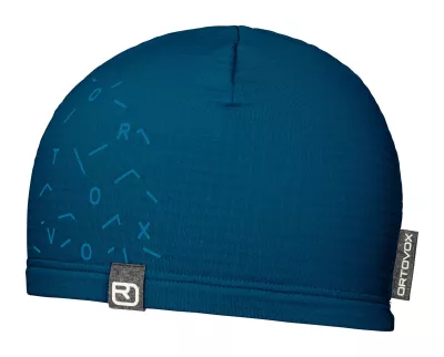 ORTOVOX FLEECE LIGHT GRID BEANIE petrol blue čepice 