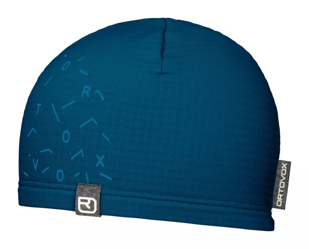 ORTOVOX FLEECE LIGHT GRID BEANIE petrol blue čepice