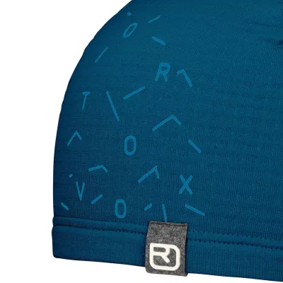 ORTOVOX FLEECE LIGHT GRID BEANIE petrol blue čepice