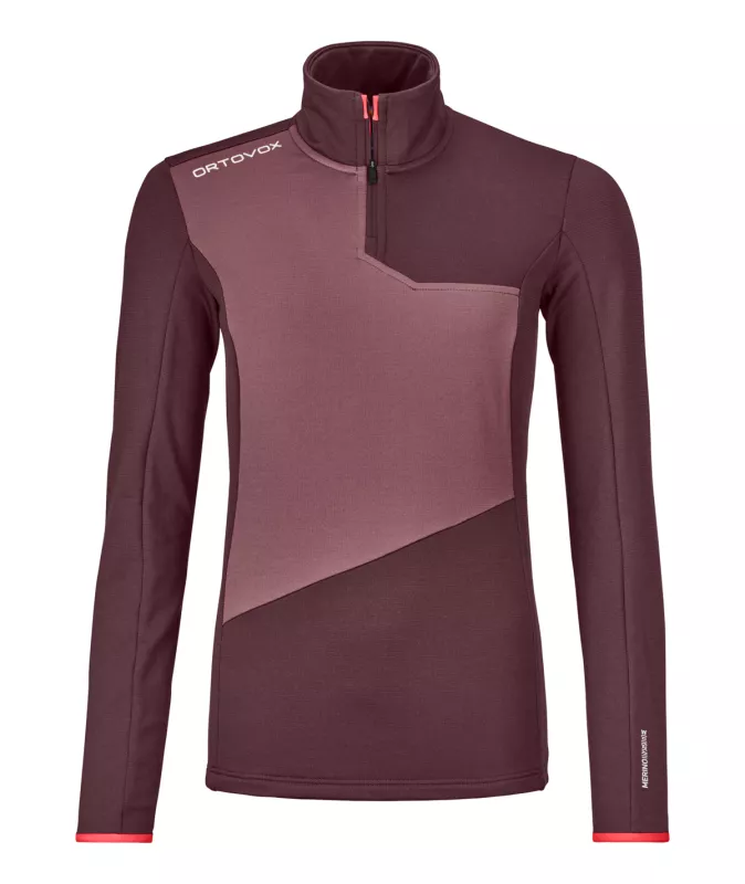 ORTOVOX FLEECE LIGHT ZIP NECK W winetasting dámská mikina