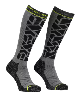 ORTOVOX SKI TOUR COMPRESSION LONG SOCKS M black raven pánské ponožky | 39-41, 42-44, 45-47