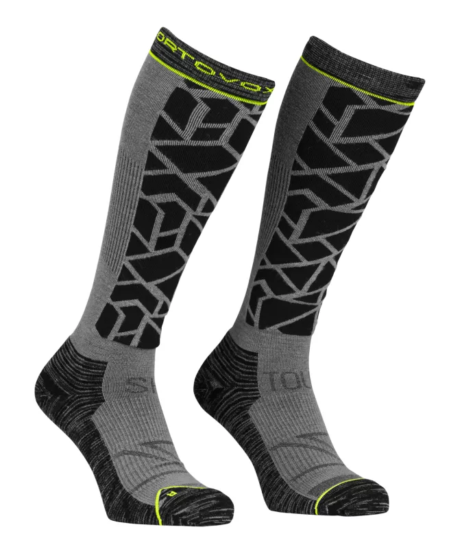 ORTOVOX SKI TOUR COMPRESSION LONG SOCKS M black raven pánské ponožky