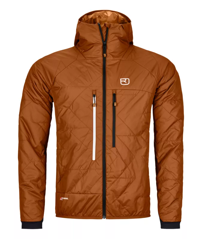 ORTOVOX SWISSWOOL PIZ BOE JACKET M bristle brown pánská skialpová bunda