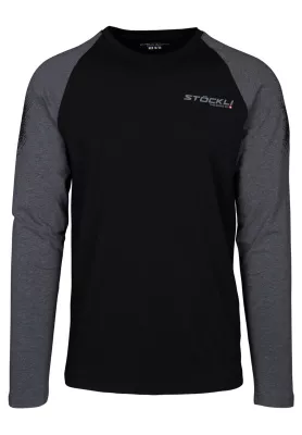 STÖCKLI LONGSLEEVE black-antra pánské tričko  | M/50, L/52