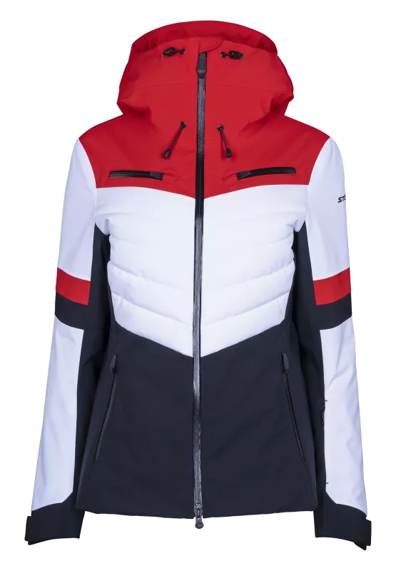 STÖCKLI SKIJACKET PERFORMANCE white-red-black dámská lyžařská bunda Stöckli