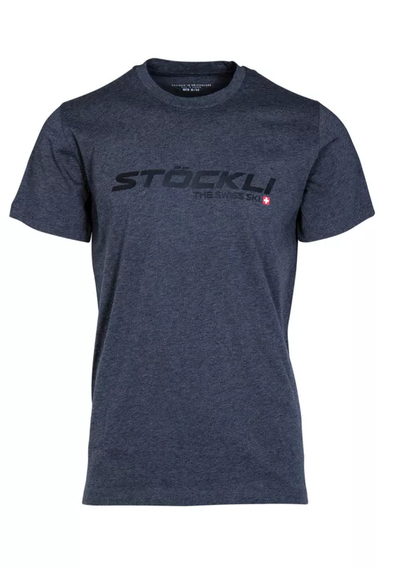 STÖCKLI T-SHIRT MELANGE dark grey melange pánské tričko Stöckli