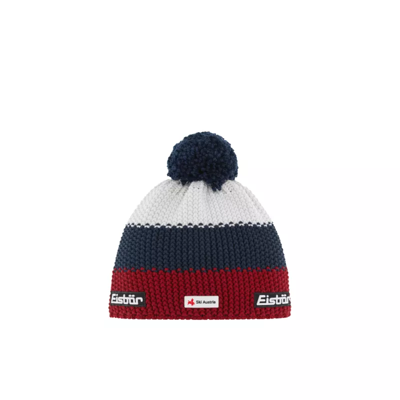 EISBÄR STAR POMPON MÜ SKA red-navy-white čepice Eisbär