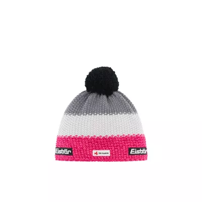 EISBÄR STAR POMPON SKA KIDS pink-white-grey dětská čepice 