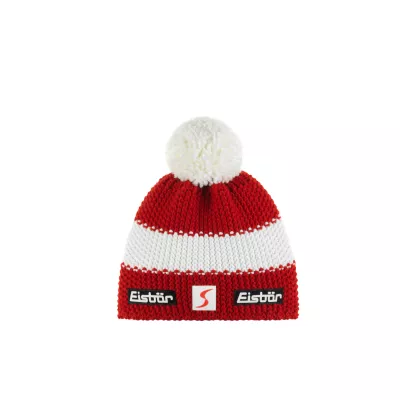 EISBÄR STAR POMPON SKA KIDS red-white-red dětská čepice 