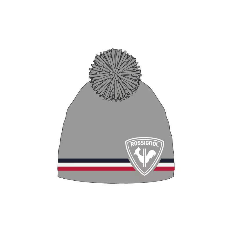 ROSSIGNOL ROOSTER POMPON heather grey čepice