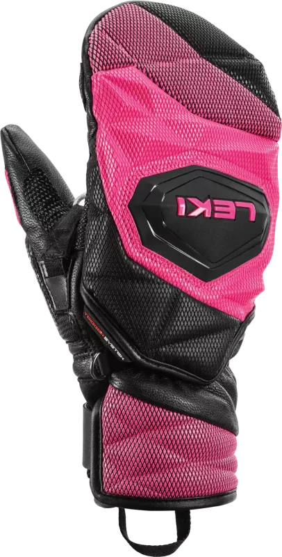 LEKI WCR VENOM 3D Junior Mitt black-pink dětské lyžařské rukavice