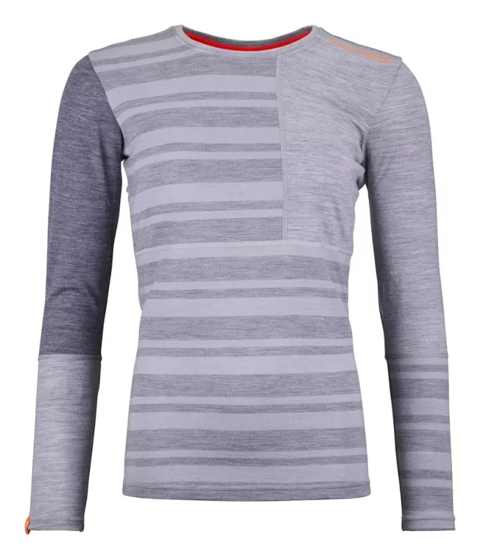 ORTOVOX 185 ROCK'N'WOOL LONG SLEEVE W grey blend dámské tričko