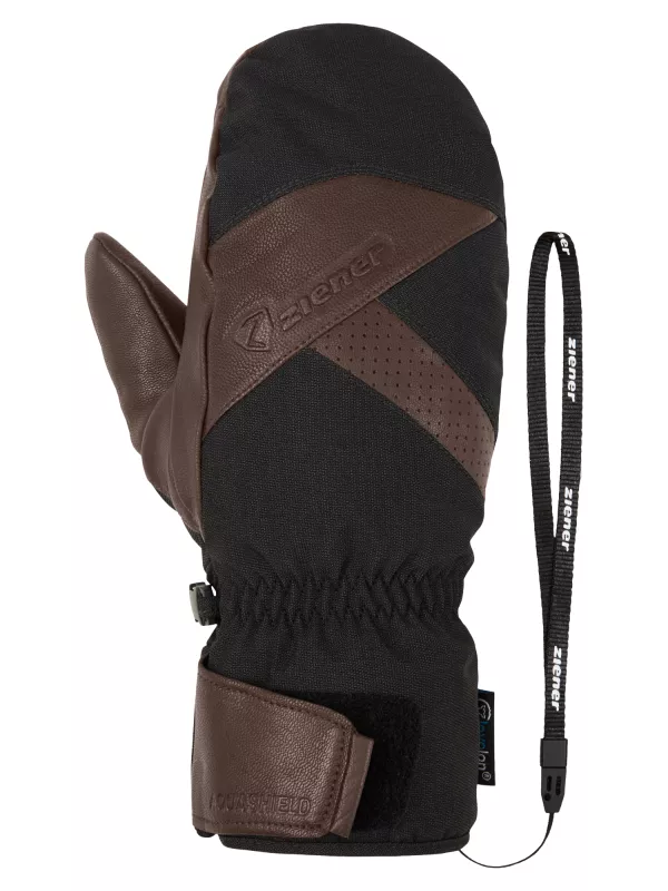 ZIENER GETTERO AS® AW MITTEN dark brown lyžařské rukavice