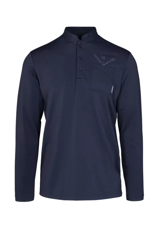 STÖCKLI POLO MAO LONGSLEEVE black pánské tričko Stöckli
