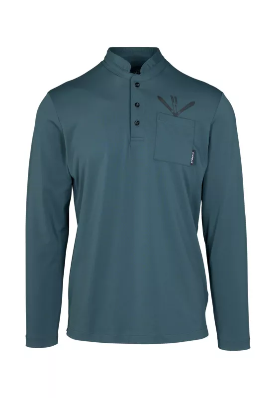STÖCKLI POLO MAO LONGSLEEVE pine pánské tričko Stöckli