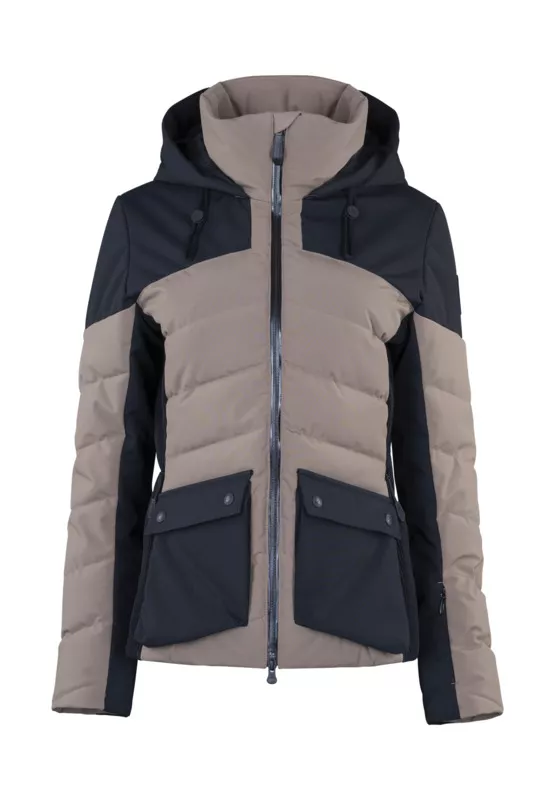 STÖCKLI STYLE beige-black dámská lyžařská bunda Stöckli