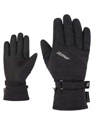 ZIENER KLAIRE-Z GTX + GORE PLUS WARM LADY black ink spark dámské lyžařské rukavice