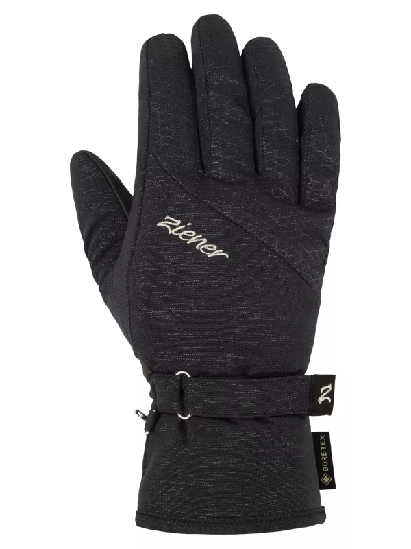 ZIENER KLAIRE-Z GTX + GORE PLUS WARM LADY black ink spark dámské lyžařské rukavice