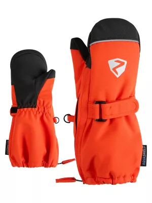 ZIENER LEVI-Z AS® MINIS orangered dětské lyžařské rukavice